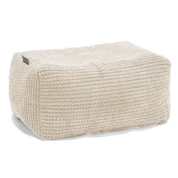 Pouf Repose Pied - Pompon Crème 01