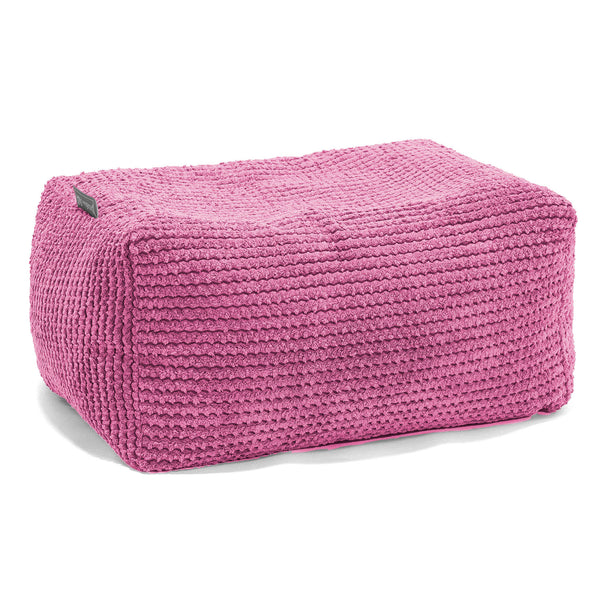 Pouf Repose Pied - Pompon Rose 01
