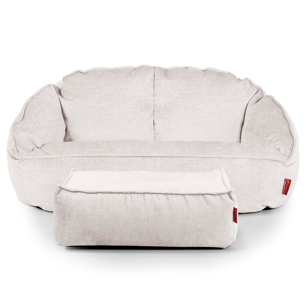 Pouf Canapé Bubble - Chenille Crème 01