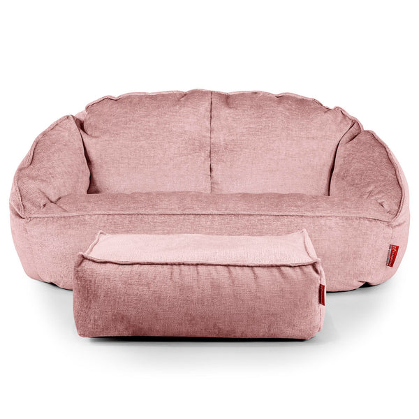 Pouf Canapé Bubble - Chenille Rose 01