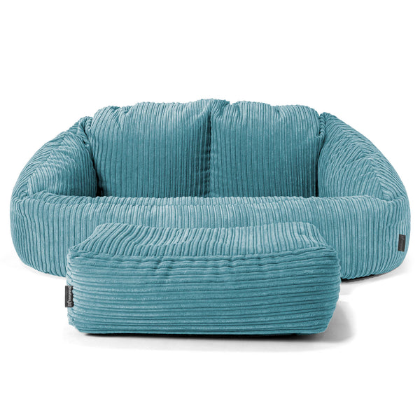 Pouf Canapé Bubble - Côtelé Mer Égéé 01