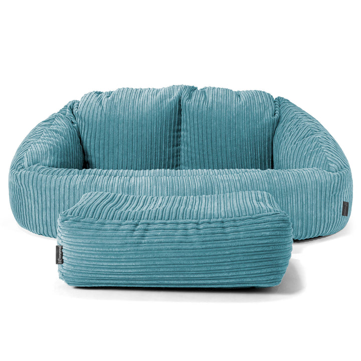 Pouf Canapé Bubble - Côtelé Mer Égéé 02
