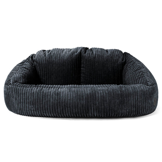 Pouf Canapé Bubble - Côtelé Noir 01