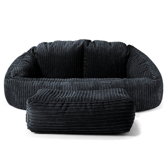 Pouf Canapé Bubble - Côtelé Noir 02