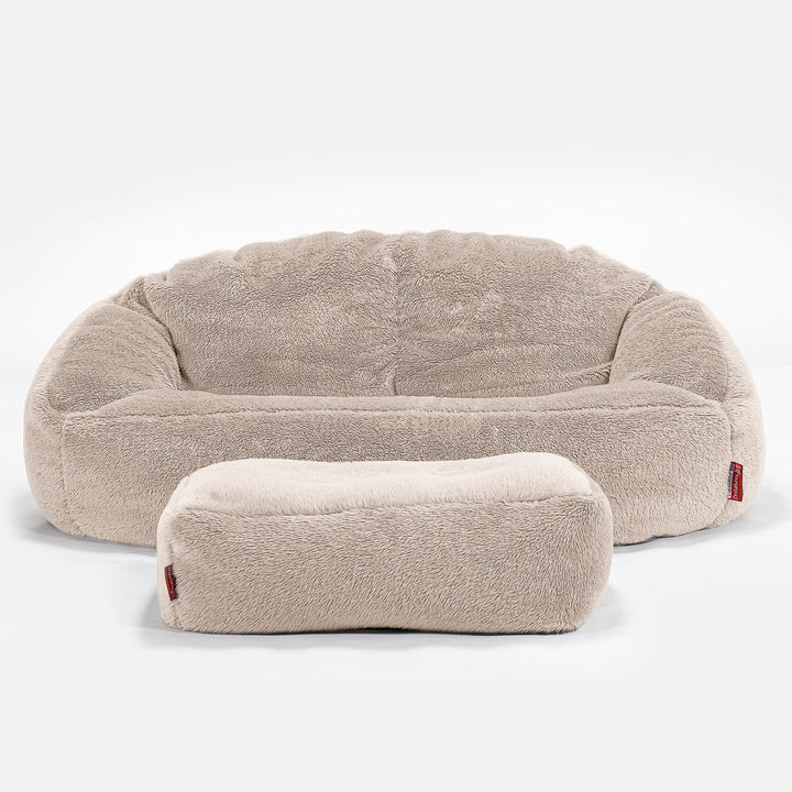 Pouf Canapé Bubble - Fausse Fourrure Nounours Vison 02