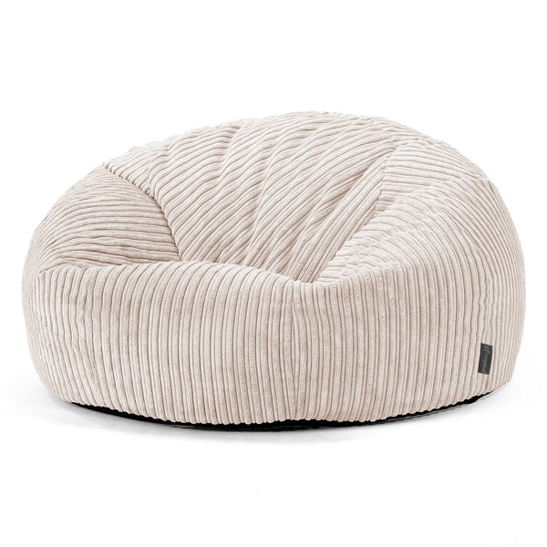 Pouf Canapé Classique - Côtelé Ivoire 01