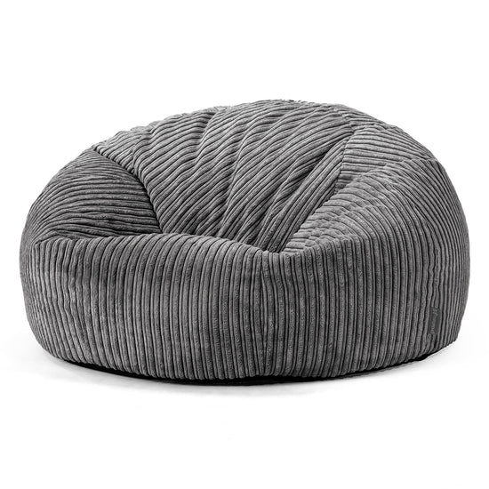 Pouf Canapé Classique - Côtelé Gris Acier 01