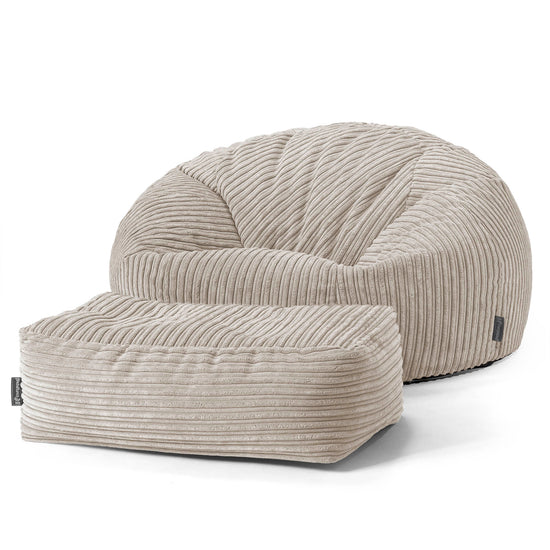 Pouf Canapé Classique - Côtelé Vison 02