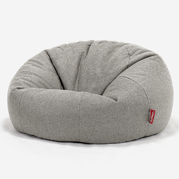 Pouf Canapé Classique - Interalli Laine Argent 01