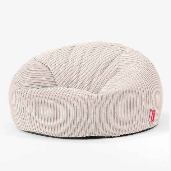 Canapé Pouf pour Enfant 6-14 ans - Côtelé Ivoire 02