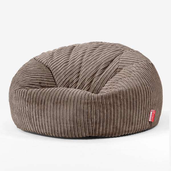 Canapé Pouf pour Enfant 6-14 ans - Côtelé Moka 01