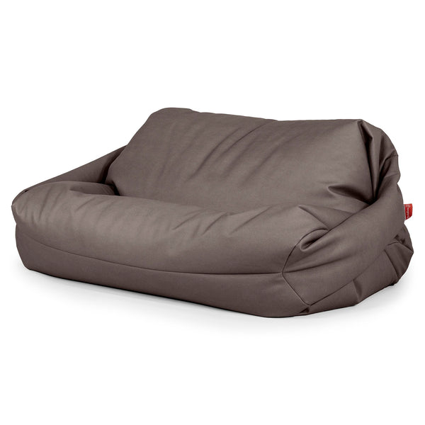 Pouf Canapé Sabine - Cuir Végan Chocolat 01