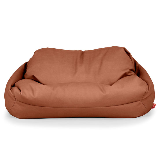 Pouf Canapé Sabine - Cuir Végan Marron 02