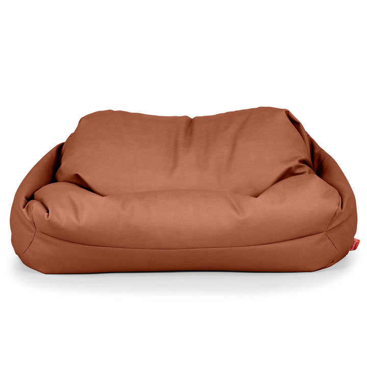 Pouf Canapé Sabine - Cuir Végan Marron 02