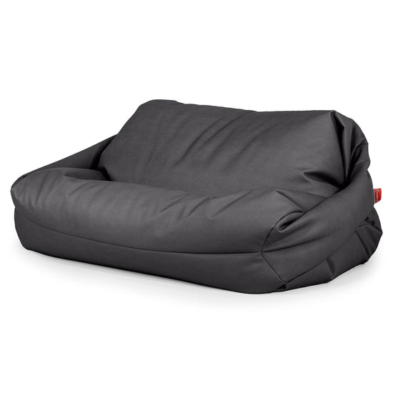 Pouf Canapé Sabine - Cuir Végan Noir 01