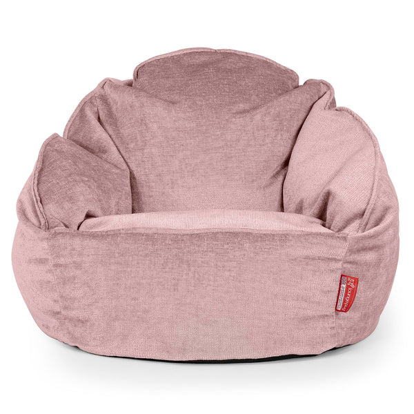Pouf Chaise Bubble - Chenille Rose 01