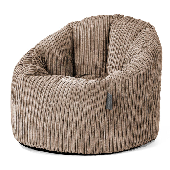 Pouf Chaise Design - Côtelé Moka 01
