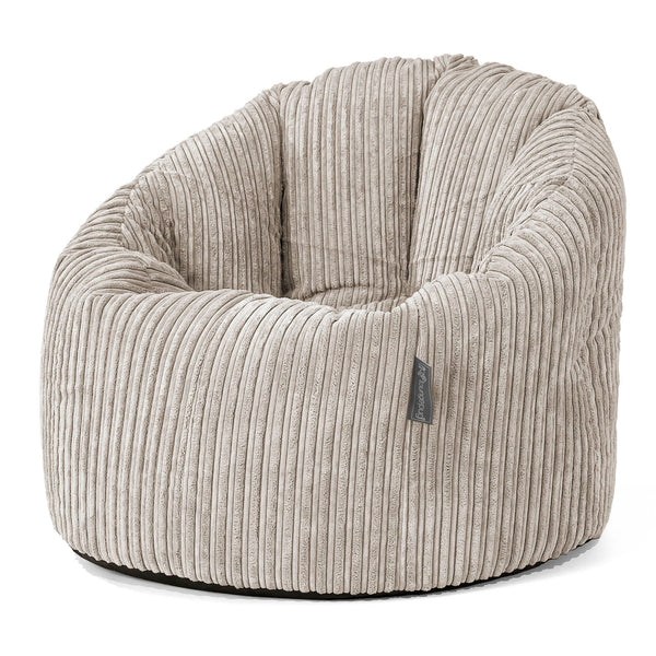 Pouf Chaise Design - Côtelé Vison 01