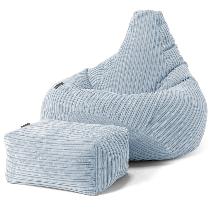 Pouf Gamer pour Enfant 6-14 ans - Côtelé Bébé Bleu 02
