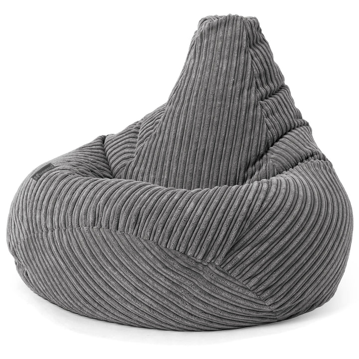 Pouf Gamer pour Enfant 6-14 ans - Côtelé Gris Acier 03