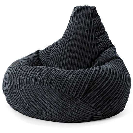 Pouf Gamer pour Enfant 6-14 ans - Côtelé Noir 03