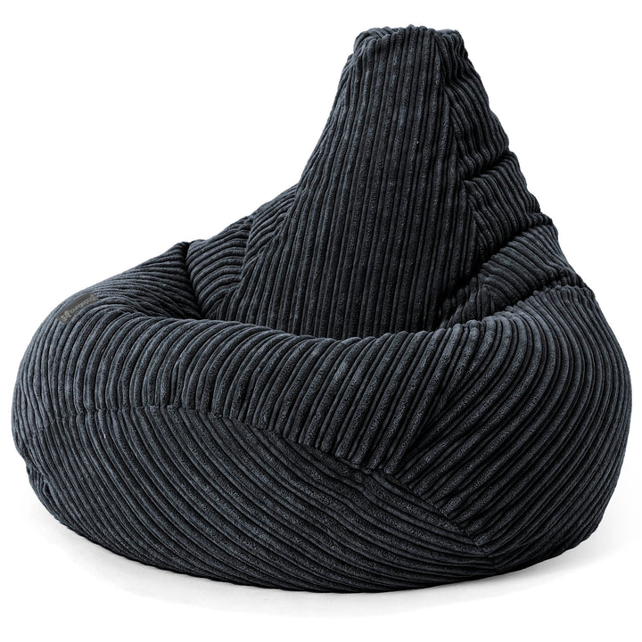 Pouf Gamer pour Enfant 6-14 ans - Côtelé Noir 03