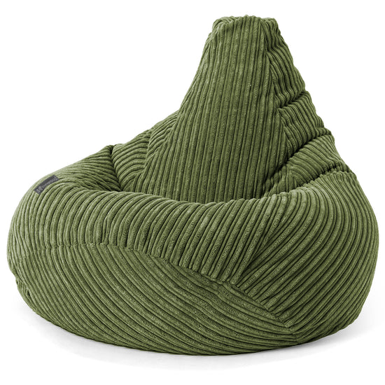 Pouf Gamer pour Enfant 6-14 ans - Côtelé Vert Forêt 03