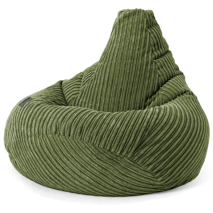 Pouf Gamer pour Enfant 6-14 ans - Côtelé Vert Forêt 03