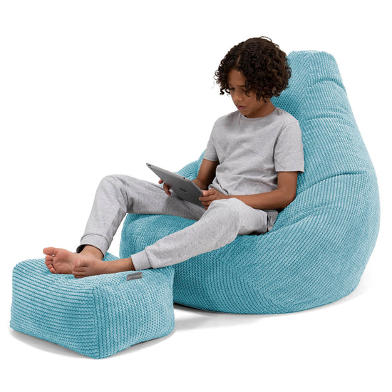 Pouf Gamer pour Enfant 6-14 ans - Pompon Mer Égée 01