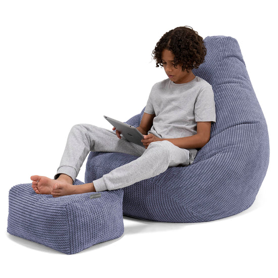 Pouf Gamer pour Enfant 6-14 ans - Pompon Violet 01