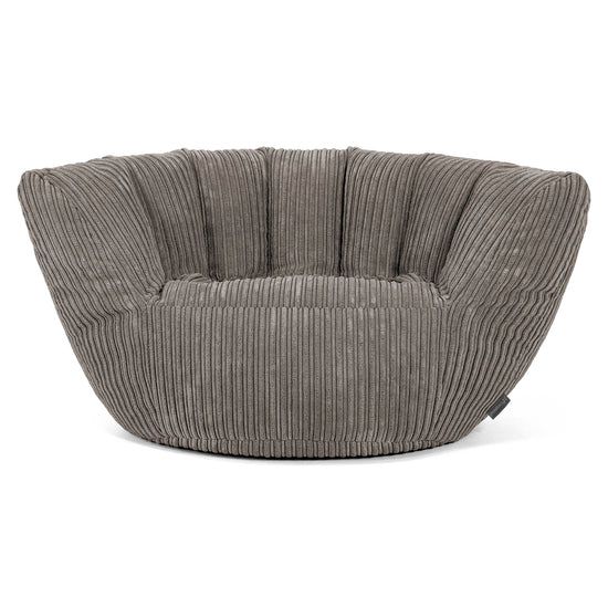 Pouf Charles Vintish - Côtelé Anthracite 02