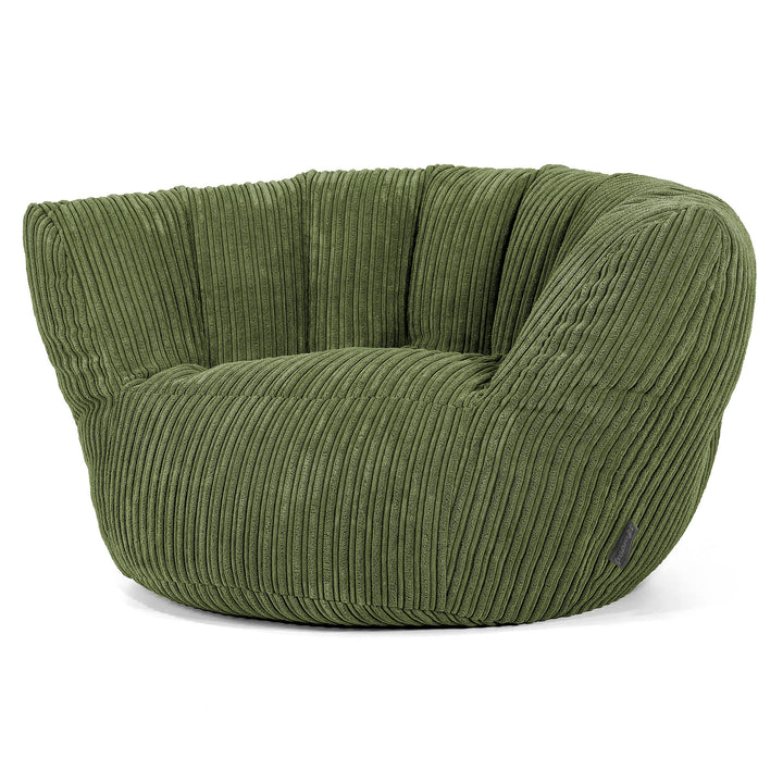 Pouf Charles Vintish - Côtelé Vert Forêt 01