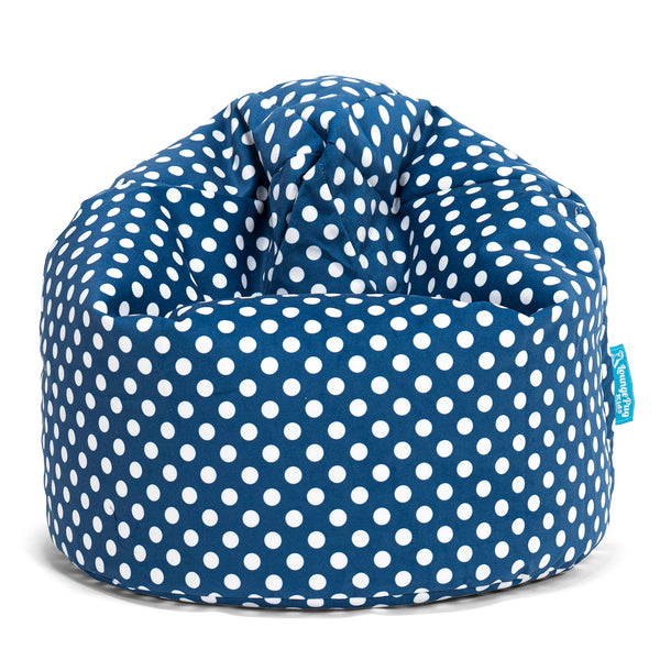 Pouf Enfant - Imprimé Bleu à Pois 01