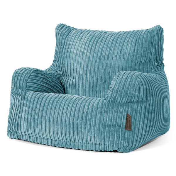 Pouf Fauteuil Design - Côtelé Mer Égéé 01