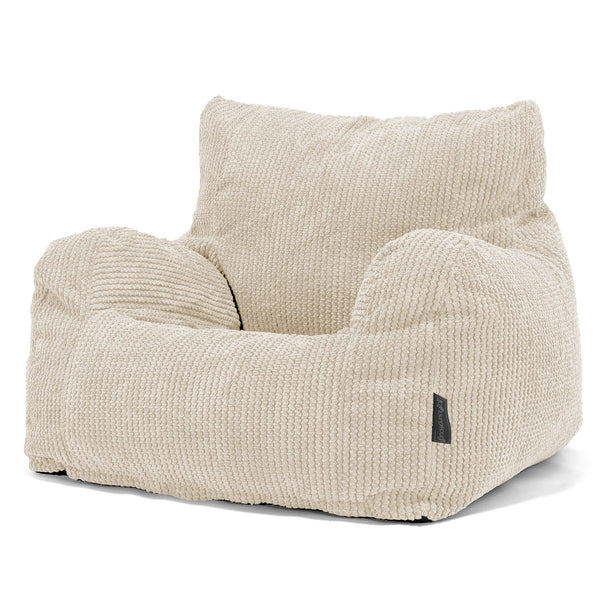 Pouf Fauteuil Design - Pompon Crème 01