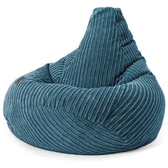 Pouf Poire Gamer - Côtelé Bleu Marine 02