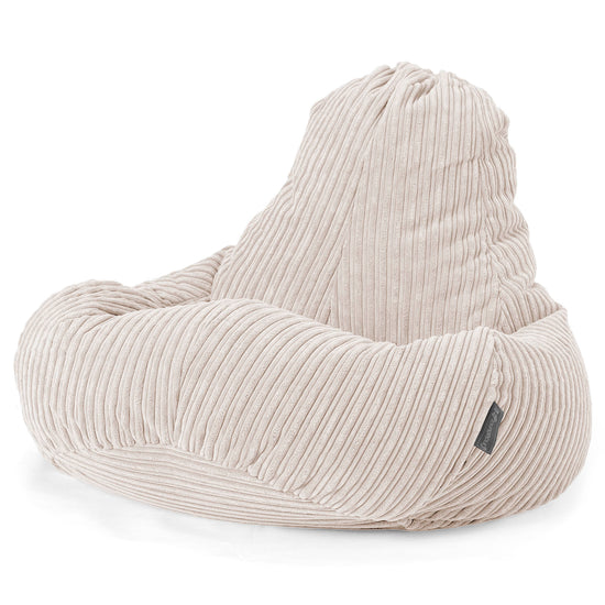 Pouf Gamer Ultra Lux - Côtelé Ivoire 01