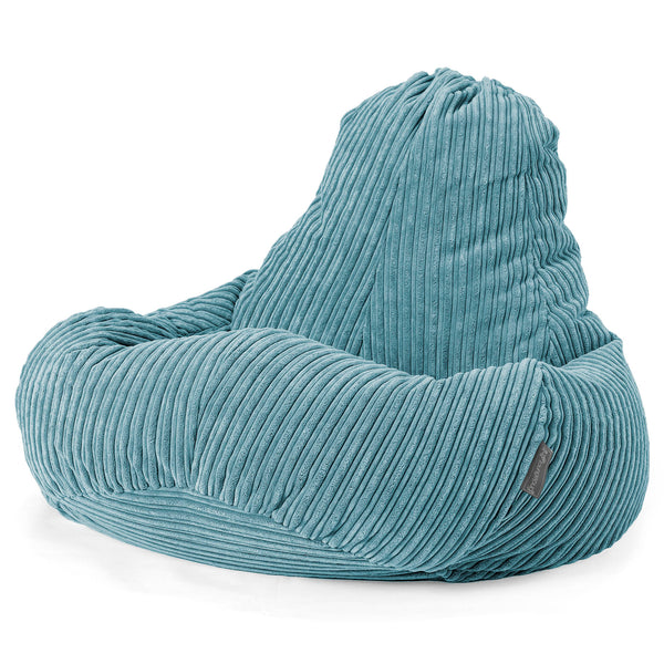 Pouf Gamer Ultra Lux - Côtelé Mer Égéé 01