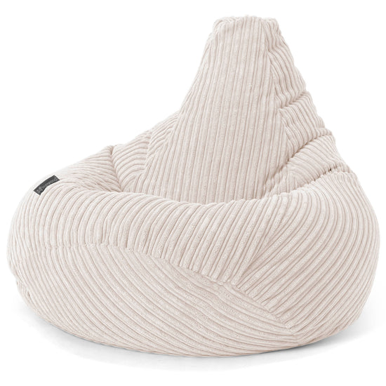 Pouf Poire Gamer - Côtelé Ivoire 02