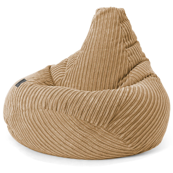Pouf Poire Gamer - Côtelé Sable 01