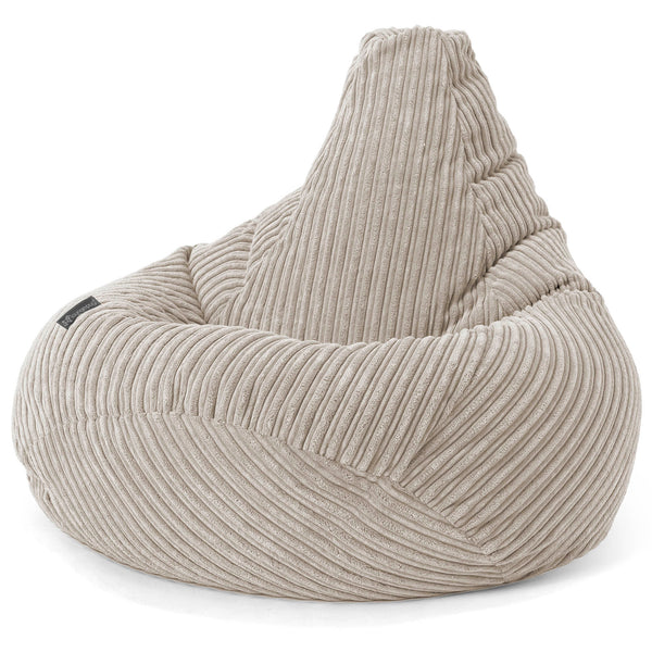 Pouf Poire Gamer - Côtelé Vison 01