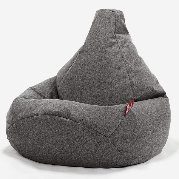 Pouf Poire Gamer - Interalli Laine Gris 01
