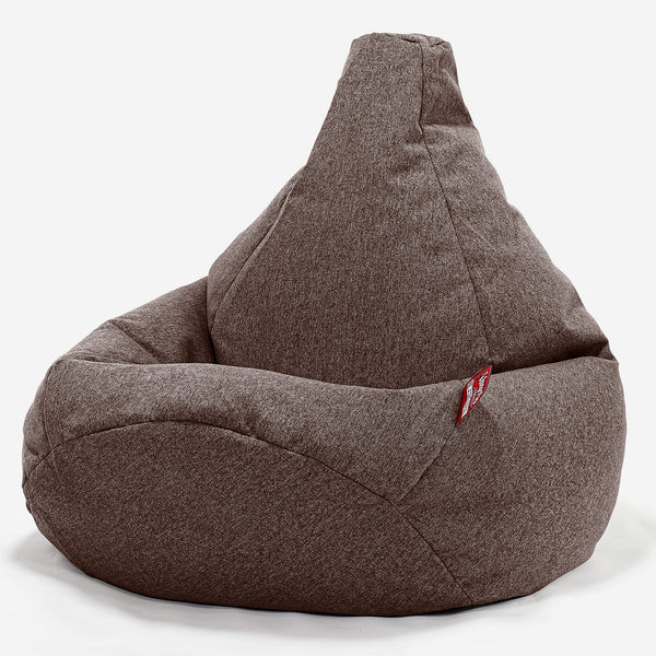 Pouf Poire Gamer - Interalli Laine Marron 01