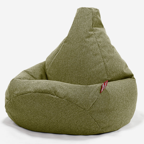 Pouf Poire Gamer - Interalli Laine Vert Acide 01