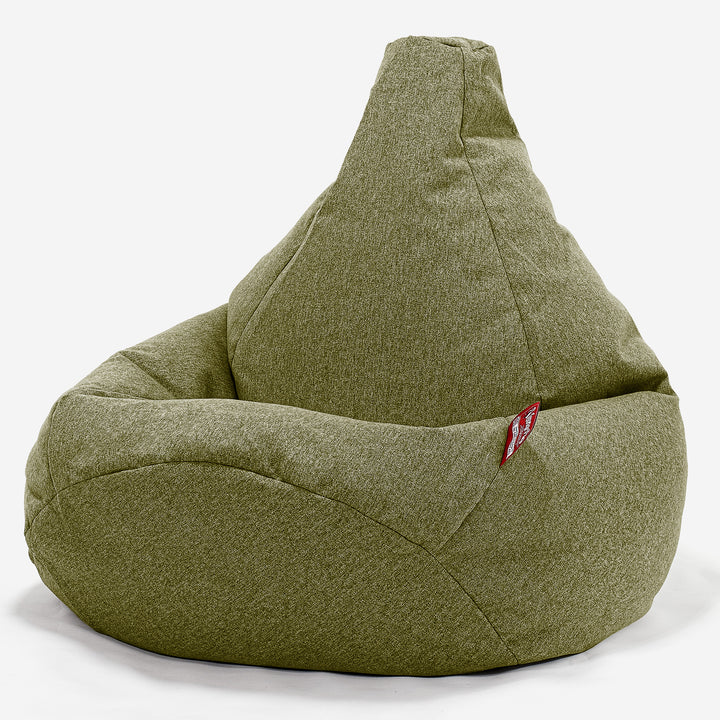Pouf Poire Gamer - Interalli Laine Vert Acide 02