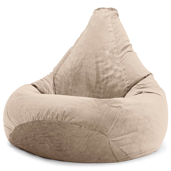 Pouf Poire Gamer - Velours Vison 01
