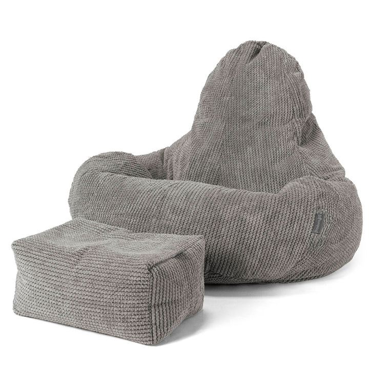 Pouf Gamer Ultra Lux - Pompon Anthracite 02