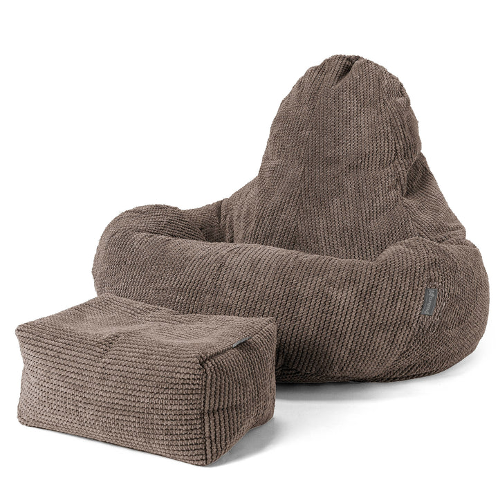 Pouf Gamer Ultra Lux - Pompon Chocolat 02