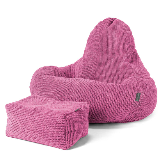 Pouf Gamer Ultra Lux - Pompon Rose 02
