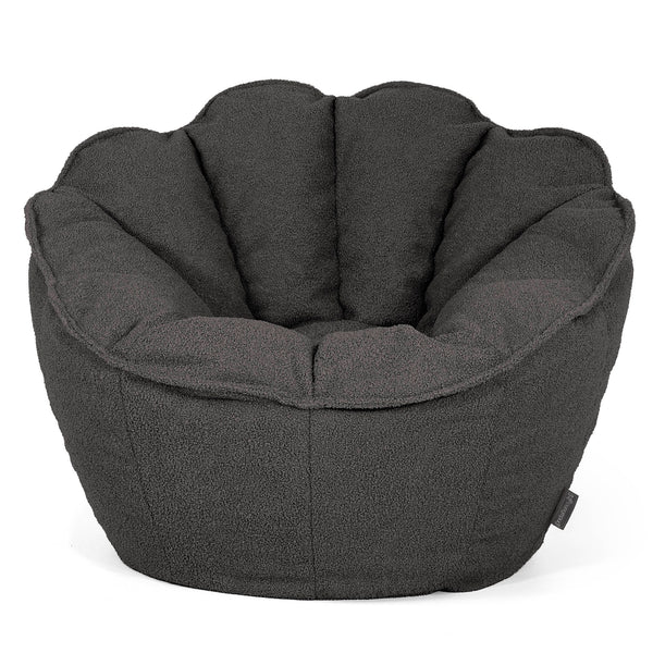Pouf Fauteuil Natalia Sacco - Bouclé Anthracite_01